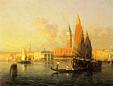 Famous Venice Paintings - A View of Venice from Isola di S. Georgio